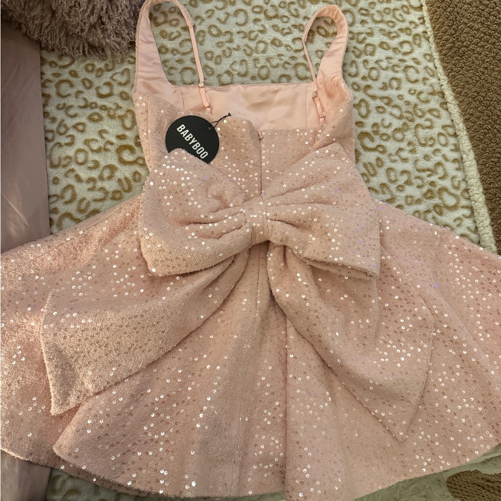 Sparkling Pink Mini Dress - Picture 6 of 7
